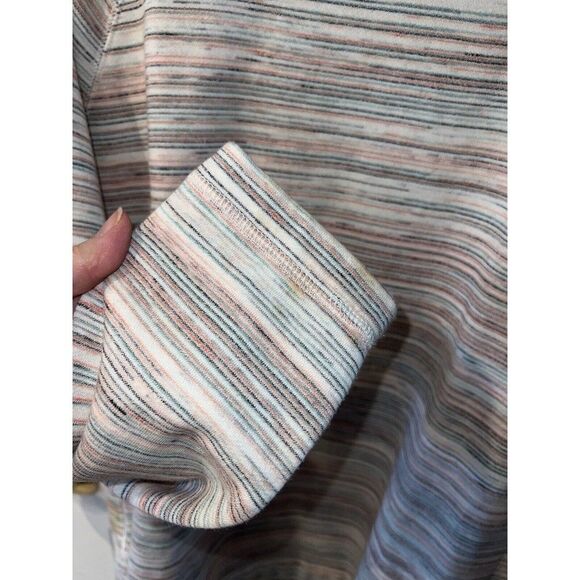 T By Talbots Top Womens 1X Striped Pullover Mock Neck Side Zip Detail Sweatshirt - Picture 4 of 8